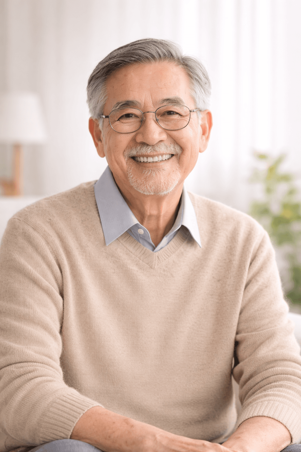 ผู้สูงอายุเดินด้วยไม้เท้าอัจฉริยะอย่างมั่นใจ